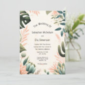 Einladung zur Hochzeit im verzauberten Garten (Stehend Vorderseite)