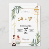 Einladung zur Hochzeit im verzauberten Garten | Wh (Vorne/Hinten)