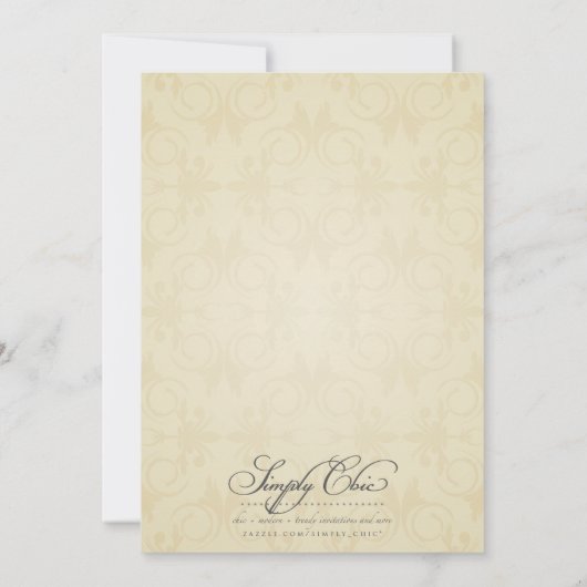 Einladung zur Hochzeit im Verzierten Jahrgang (Rückseite)