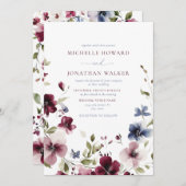 Einladung zur Hochzeit im Vintagen Garten (Vorne/Hinten)