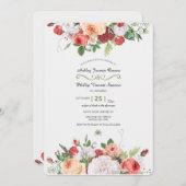 Einladung zur Hochzeit im Vintagen Garten (Vorne/Hinten)