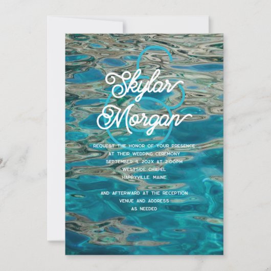 Einladung zur Hochzeit im Wasser (Vorderseite)