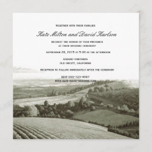 Einladung zur Hochzeit im Weinberg mit Vintage-Lan