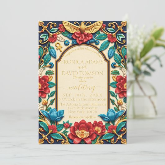 Einladung zur Hochzeit in Ägypten (Stehend Vorderseite)