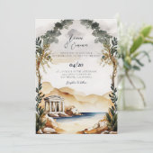 Einladung zur Hochzeit in Athen | Griechenland - S (Stehend Vorderseite)