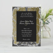 Einladung zur Hochzeit in Black and Gold Paris (Stehend Vorderseite)