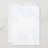 Einladung zur Hochzeit in Blauer Flora (Rückseite)