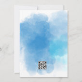 Einladung zur Hochzeit in Blauer Flora (Rückseite)