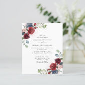 Einladung zur Hochzeit in Burgund (Stehend Vorderseite)