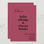 Einladung zur Hochzeit in Burgund (Vorne/Hinten)