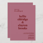 Einladung zur Hochzeit in Burgund (Vorne/Hinten)