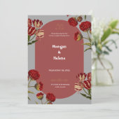 Einladung zur Hochzeit in Burgund (Stehend Vorderseite)