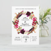 Einladung zur Hochzeit in Burgund (Stehend Vorderseite)