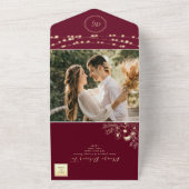 Einladung zur Hochzeit in Burgund Gold (Außenbereich)