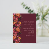 Einladung zur Hochzeit in Burgund-Rosa (Stehend Vorderseite)