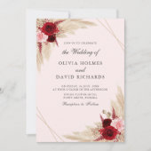 Einladung zur Hochzeit in Burgund und Pampas (Vorderseite)