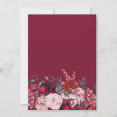 Einladung zur Hochzeit in Burgund und Rose (Rückseite)