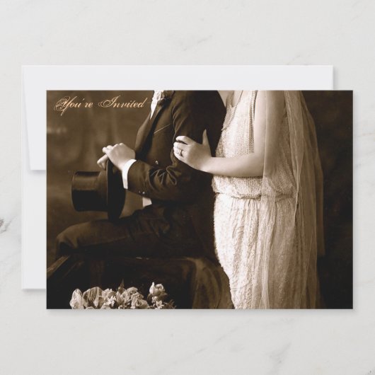 Einladung zur Hochzeit in den 20er Jahren (Vorderseite)