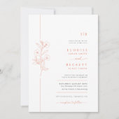 Einladung zur Hochzeit in der Blume Bright Orange (Vorderseite)