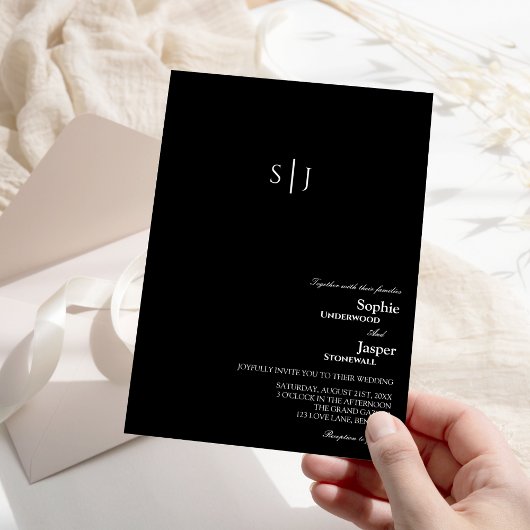 Einladung zur Hochzeit in der Modernen Klassischen