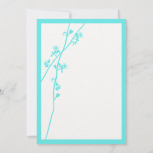 Einladung zur Hochzeit in der Wildblume die Aqua