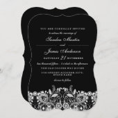 Einladung zur Hochzeit in elegantem Schwarzwald (Vorne/Hinten)