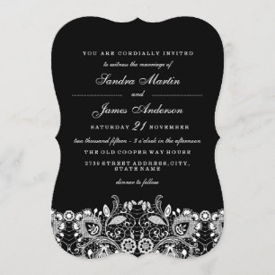 Einladung zur Hochzeit in elegantem Schwarzwald