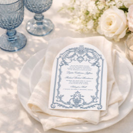 Einladung zur Hochzeit in Französisch-Verziert-Bar