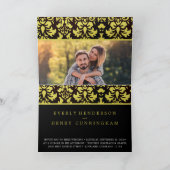 Einladung zur Hochzeit in Gelb und Schwarz (Innenseite)