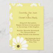 Einladung zur Hochzeit in Gelb und Weiß (Vorne/Hinten)