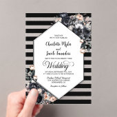 Einladung zur Hochzeit in geometrischem Schwarz (Insitu (Handheld))