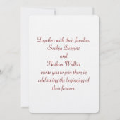 Einladung zur Hochzeit in Gold Floral (Rückseite)