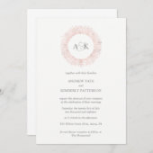 Einladung zur Hochzeit in Goldgold-Rose (Vorne/Hinten)