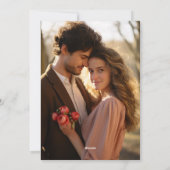 Einladung zur Hochzeit in hübschen Rosa und Schwar (Rückseite)