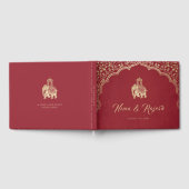 Einladung zur Hochzeit in Indien, Rot, Gold, Ganes Gästebuch (Voll)