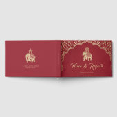 Einladung zur Hochzeit in Indien, Rot, Gold, Ganes Gästebuch (Voll)