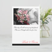 Einladung zur Hochzeit in künstlerischen Monogramm (Stehend Vorderseite)