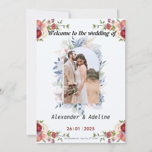 Einladung zur Hochzeit in Liebe (Vorderseite)