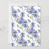 Einladung zur Hochzeit in lila Blau (Rückseite)