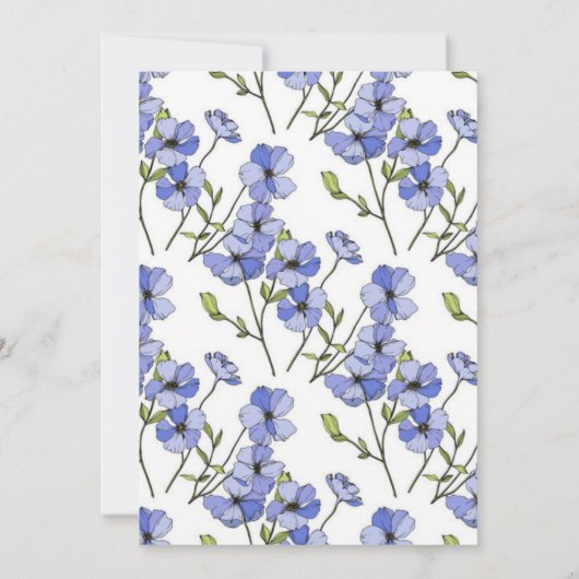 Einladung zur Hochzeit in lila Blau (Rückseite)