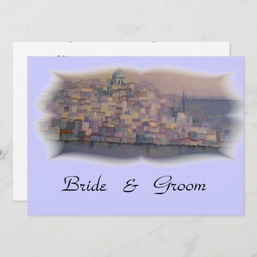 Einladung zur Hochzeit in Lissabon (Vorne/Hinten)