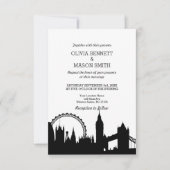 Einladung zur Hochzeit in London Skyline Cityscape (Vorderseite)
