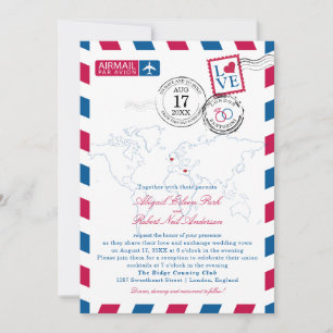 Einladung zur Hochzeit in London und Santorini