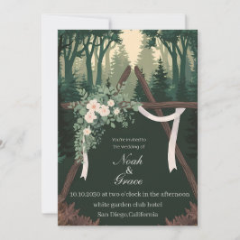 Einladung zur Hochzeit in Natur und Wald