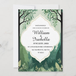 Einladung zur Hochzeit in Natur und Wald