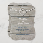 Einladung zur Hochzeit in Nautic Monogram (Vorne/Hinten)