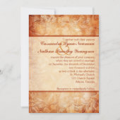 Einladung zur Hochzeit in Orange und Elfenbein (Vorderseite)