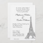 Einladung zur Hochzeit in Paris (Vorne/Hinten)