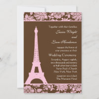 Einladung zur Hochzeit in Paris und Schokolade