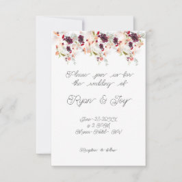 Einladung zur Hochzeit in Pfirsich